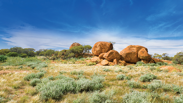 An image of a grouping of rocks in Yeelirrie